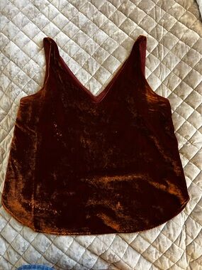 LOFT Velvet V-Neck Tank Top Size Medium